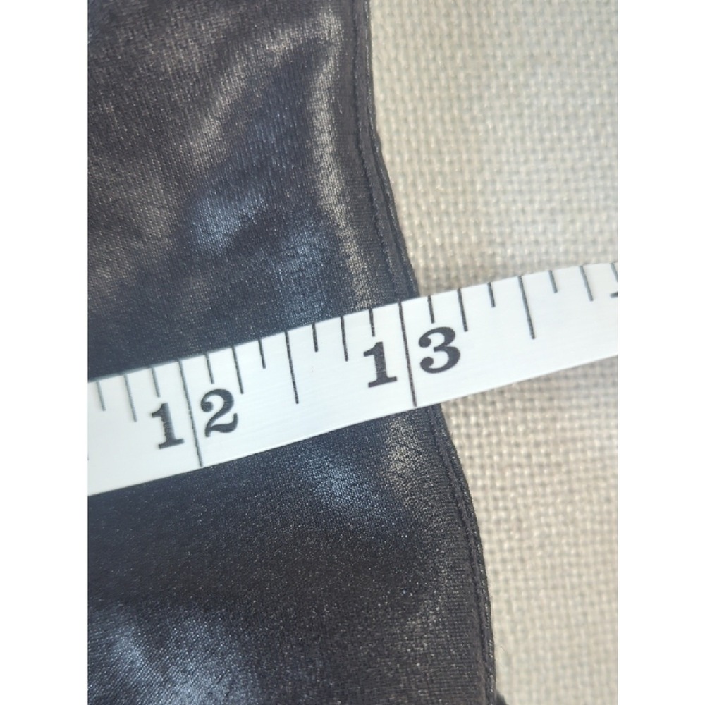 SPANX Black Faux Leather Leggings Size M High Rise Shaping Sleek - Picture 3 of 7
